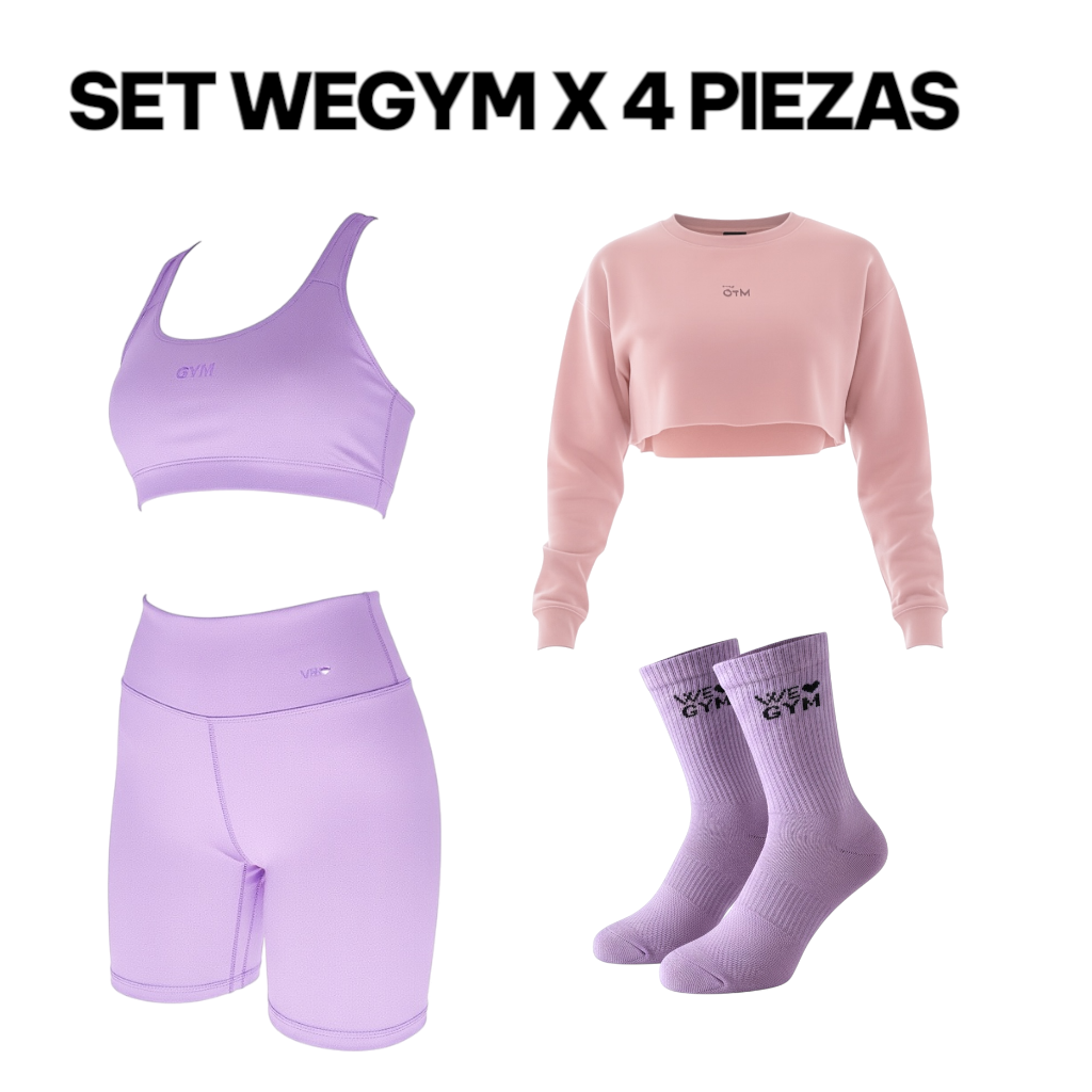 SET WEGYM + HOODIE (set 4 piezas)  PURPLE
