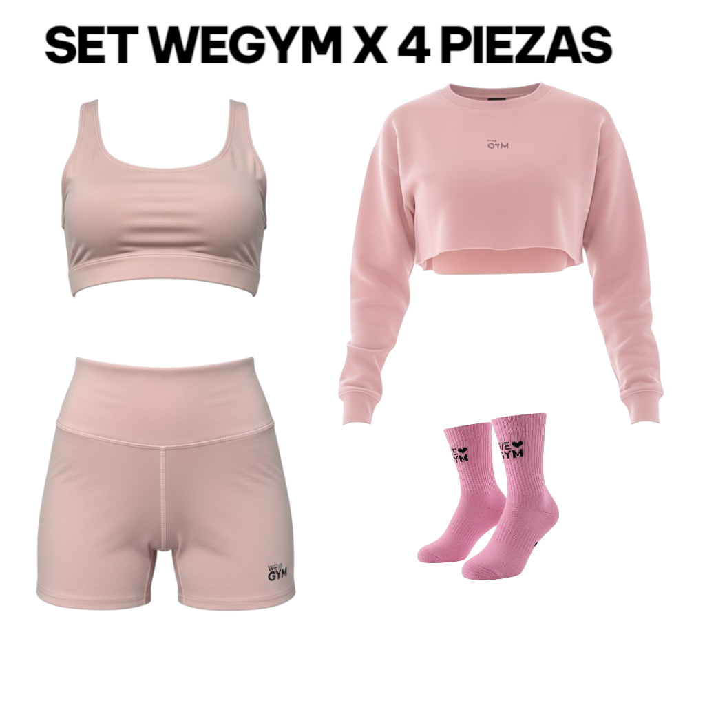 SET WEGYM + HOODIE (set 4 piezas)  PINK